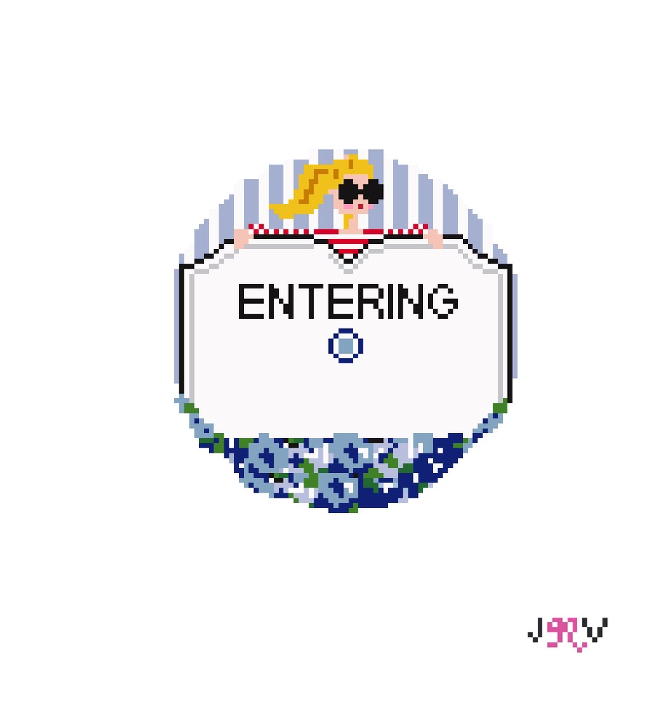 Entering Sign Blank - Blonde