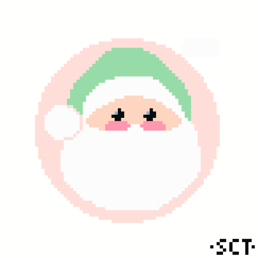 Single Pink Santa Face