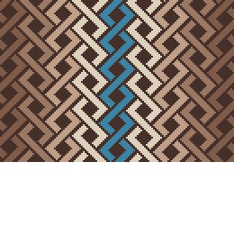 Hicks clutch - brown and blue
