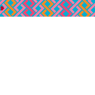Hicks key fob - blue pink orange
