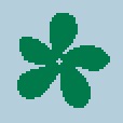 Green Flower Coaster