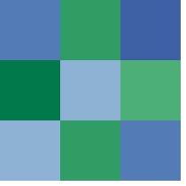 Squares - Blue and Green