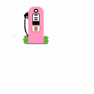 BG pink gas pump
