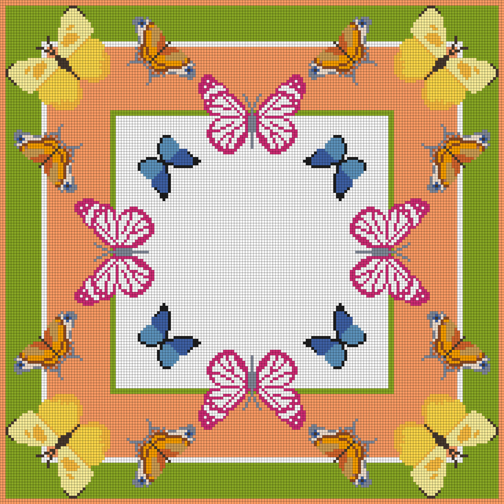 Bright Butterfly Scarf LG