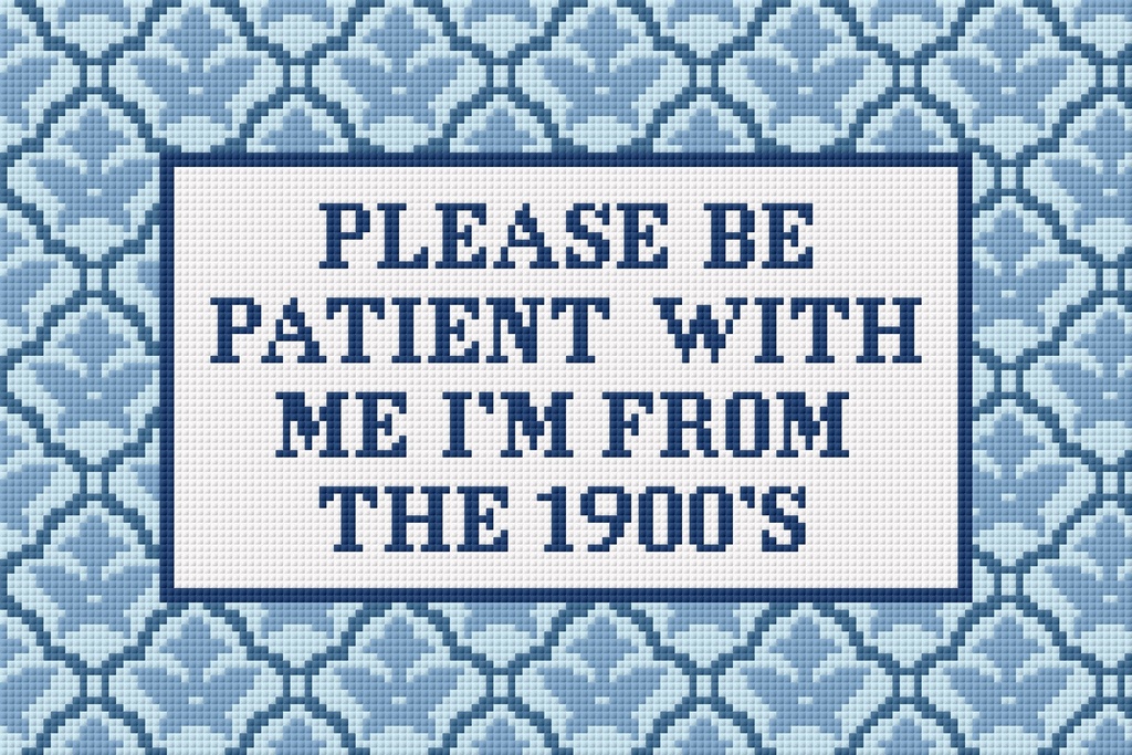 1900's Pillow Blue