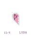 Pink BFF Heart Half