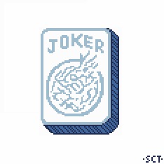 Blue and White Mahjong Joker