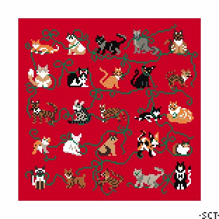 Holiday Cat Square