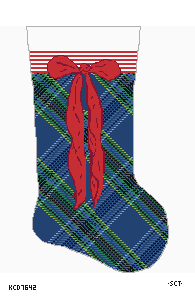 Navy Tartan Stocking