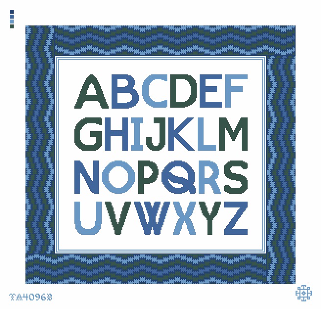 Alphabet Sampler - Blue