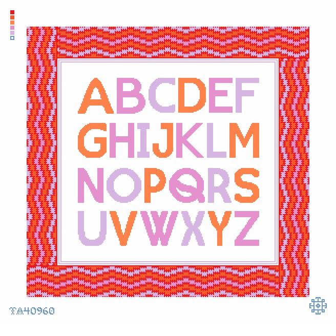 Alphabet Sampler - Orange