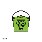 mini green boo bucket