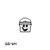 mini white boo bucket 