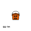 mini orange boo bucket