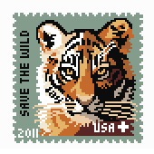 tiger stamp