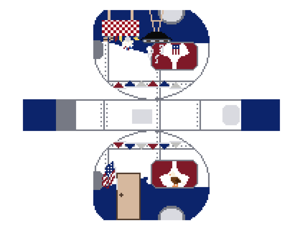 3D 4th of July Camper