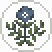 Blue Flower Fob