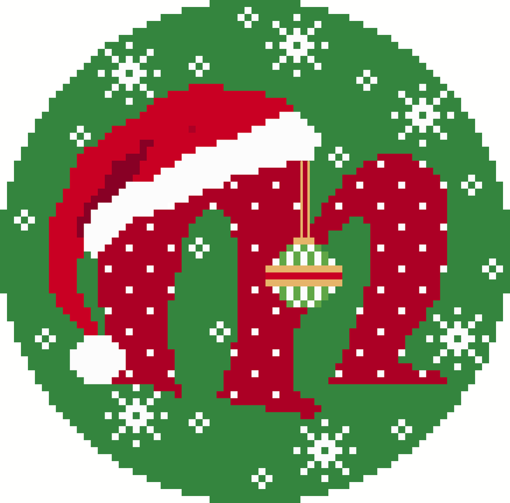 Santa Hat Alphabet - M