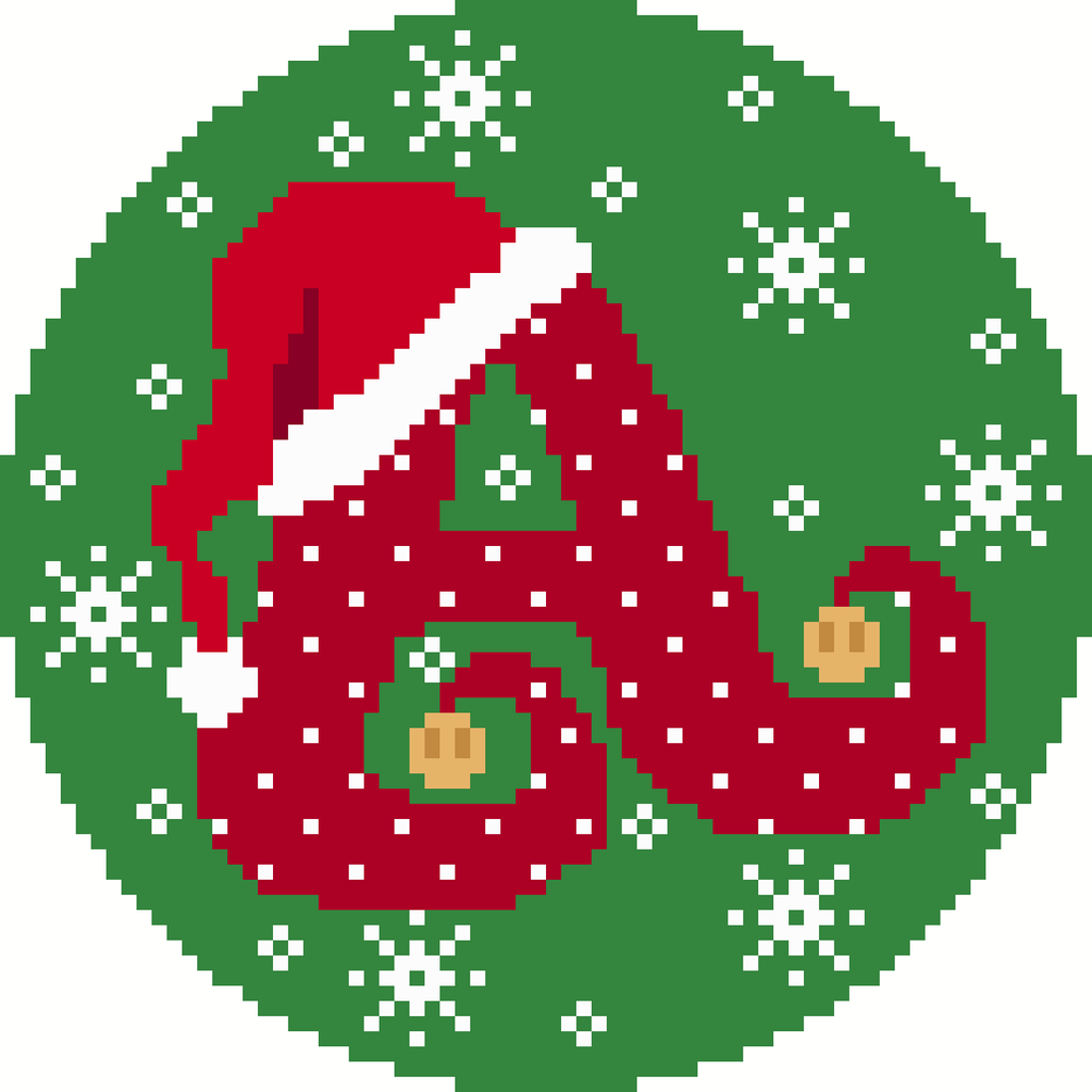 Santa Hat Alphabet - A