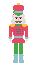 Green and Red Nutcracker