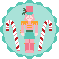 Nutcracker with Candy Cane Round